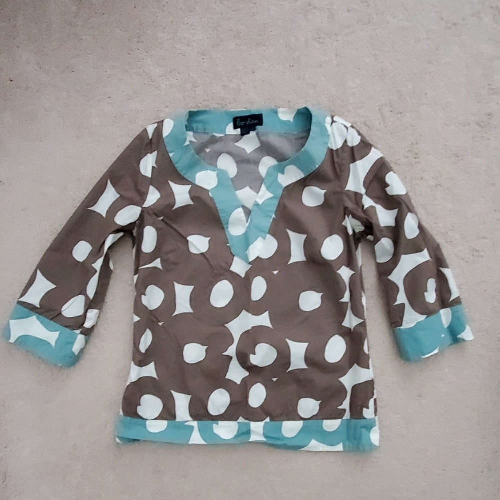 Boden cotton stretch circles top